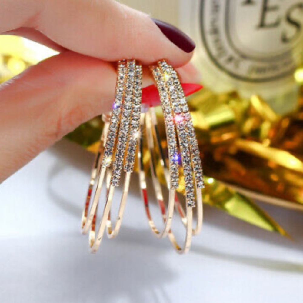 NEW 18k Gold Plated Hoop Earrings - Picture 2 of 5